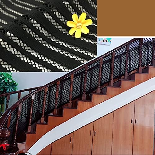 Защитна мрежа за детски стълби BWBZ (кафе цвят) Подкрепа за настройките Не вреди на стълбата, Лесен за почистване, за Стълбищни