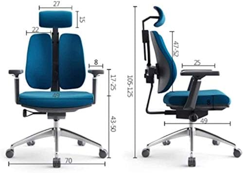 Ygqbgy Творчески Компютърен стол с Ергономичен Стол с гръбначния стълб Обикновен Колан стол С двойна стол Окото офис стол (Оранжев
