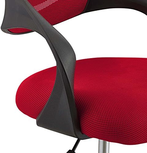 Стол за чертане Modway Thrive - висок офис стол за регулиране на стоящи маси червен цвят