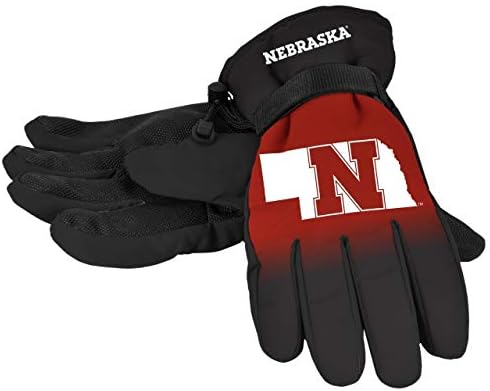 Forever Collectibles NCAA Nebraska Cornhuskers Изолирани Ръкавици с Градиентным Голям Логото, Цветовете на