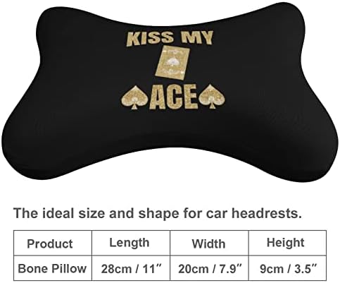 Kiss My Ace Poker 2 бр. Автомобилни Възглавница за шията Дишаща Автоматична Възглавница За главата с останалите