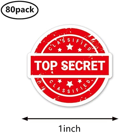 Етикети Top Secret 1 инч за Scrapbooking, на декоративно-приложното изкуство, детски работи, Календари и списания 80 бр.