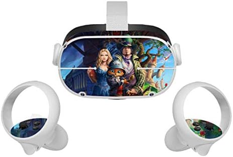 Рицар Котка Анимационен Филм Oculus Quest 2 на Кожата VR 2 Обвивки Слушалки и Контролери Стикер, Защитен Стикер Аксесоари