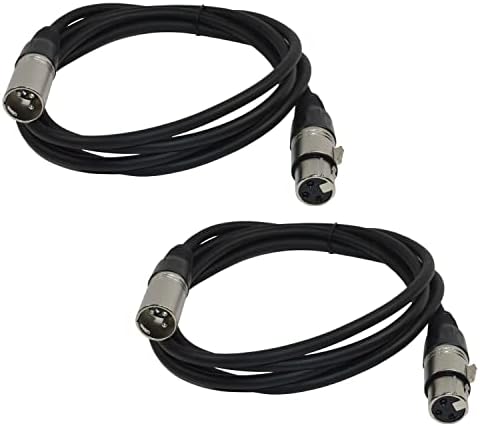 HQRP 2 комплекта 6-крак микрофонного кабел XLR-XLR (3-пинов M/F) за Динамично конденсаторного микрофон Vava SP-4C / Vava