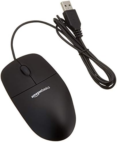 Геймърска подложка за компютърна мишка Basics - Черен с 3-Кнопочной USB-кабелна компютърна мишка (черно), 1 опаковка