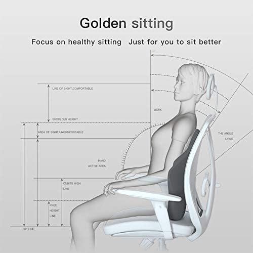 SYKSOL GUANGMING - Опора за седалката Ергономична Възглавница за масаж на гърба и кръста, облегалката за глава, Възглавница