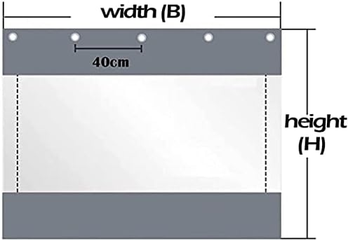 ASPZQ Външни Непромокаеми завеси, Прозрачни PVC-Винил брезент 0,5 мм, Стареене изолация на тераси, Веранда, тераса,