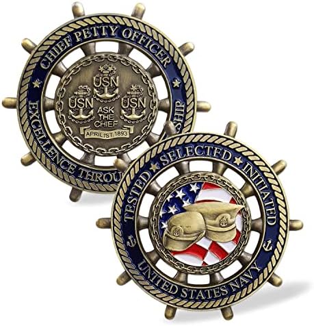 Glamtune Ветеранская Монета повикване на ВМС на САЩ USN Military Challenge Coin