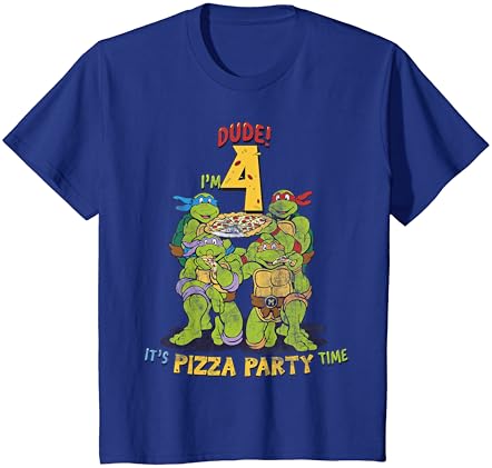 Тениска Teenage Mutant Ninja Turtles I ' m 4 Пич с Пица си Рожден Ден