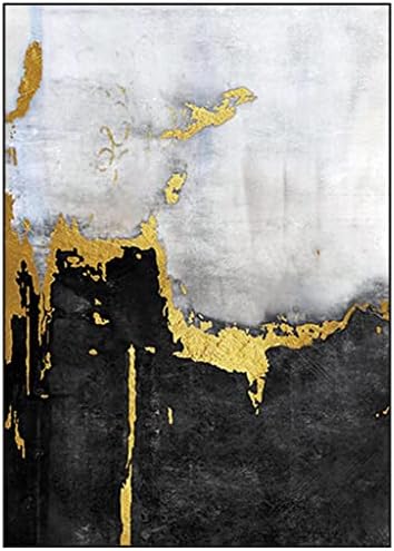 ZSEDP Златна Стенни Художествена Живопис, Абстрактна Живопис от златно фолио, Ръчно изработени Украса на Хола Голям Платно