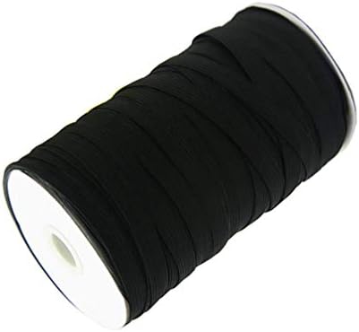 Abbaoww 1/2, 70 ярда, сплетен еластичен, устойчив еластичен кабел, еластична лента, черен