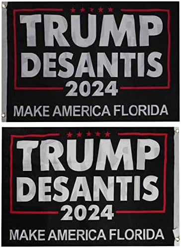 Тръмп Desantis 2024 Make America Florida Черно Премиум Качество Сверхпрочный Устойчиви На Избледняване 2x3 2 'x3' Двустранен