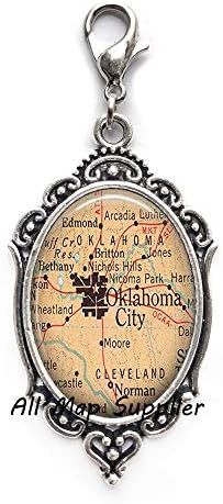 AllMapsupplier Модерен цип, цип на картата на Оклахома Сити, Закопчалката-омар на картата на Оклахома Сити, Закопчалката-омар