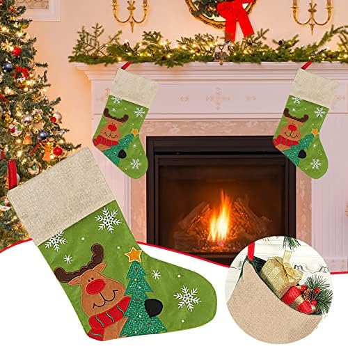 Коледни Чорапи, Мини-Чорапи На Дядо Бонбони Подарък Пакет Коледно Дърво Украса Украшение Дървета