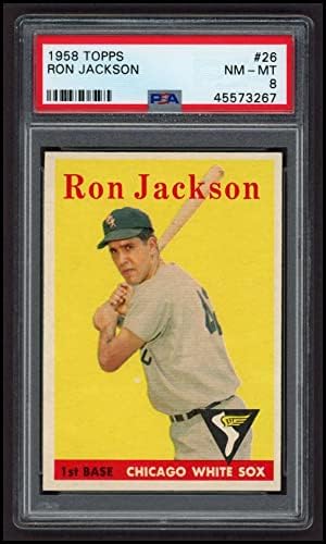 1958 Topps 26 Рон Джаксън Чикаго Уайт Сокс (бейзболна картичка) PSA PSA 8,00 Уайт Сокс