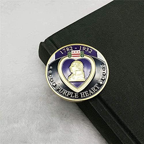 Монета на повикване Орден Пурпурно Сърце за Американската война за независимост Възпоменателна Монета Завинаги Пурпурно Сърце
