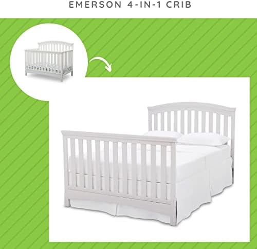 Комплект за ремонт на леглата CC КОМПЛЕКТИ в пълен размер комплект за бебешкото креватче Delta (Бял)