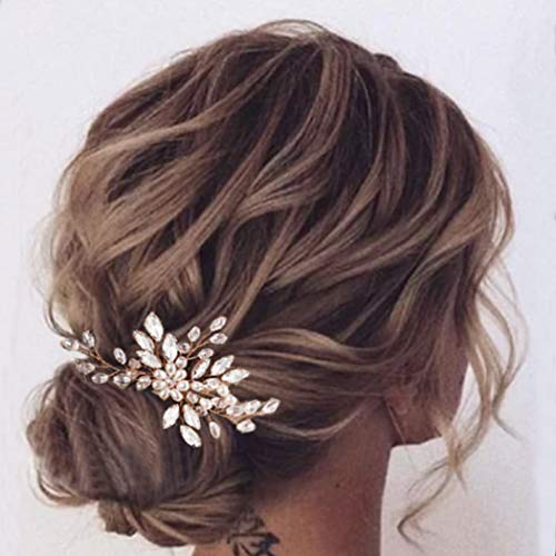Heread Перлена сватба щипки за коса на булката, кристална прическа на булката, кристали, аксесоари за коса,
