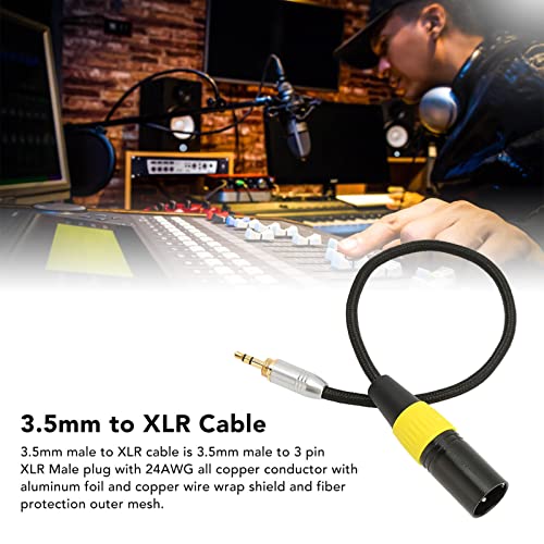 3,5 мм Штекерный кабел XLR, безшумен позлатени, за миксиране на микрофони и безжичен микрофон, идеален за звукозаписни студия и изпълнения на живо.