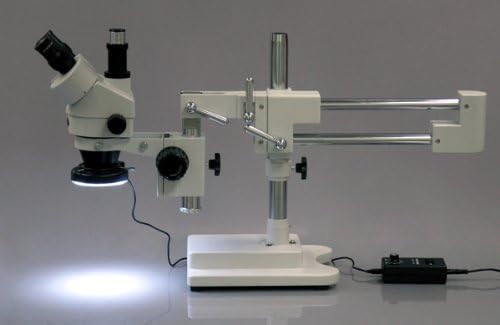 Околовръстен лампа за микроскоп AmScope LED-60-YA 60 LED с инструменти за Монтаж адаптер
