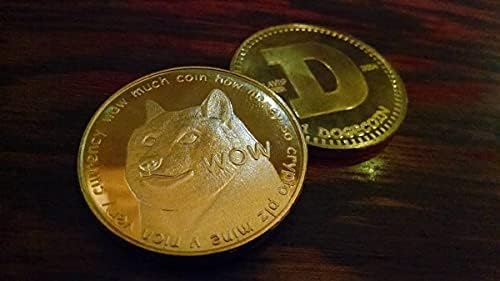 Dogecoin 2021 Лимитированная серия Doge Coin са подбрани Монета с Позлатените Защитен Калъф