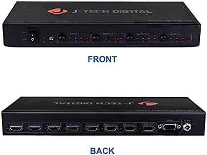 Комплект Матрични превключватели J-Tech Digital 4K 30Hz 4x4 HDMI-8-Кнопочной Пулт за Управление, Стенни панела