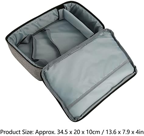 Чанта за проектор, Чанта за проектор с трайни дръжка, удобен за носене Калъф за проектор за пътуване Сив цвят, 13,6x7,9x4