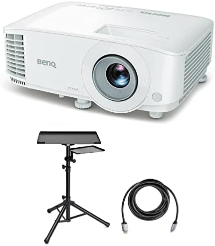 BenQ MW560 WXGA DLP Устойчив бизнес проектор, оборудване 4000 Лумена с поставка за лаптоп и чекмедже за аксесоари, кабел
