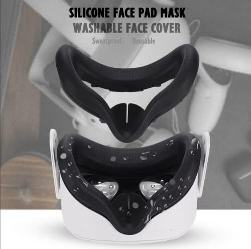 Силиконов калъф за контролера Gorliskl за Oculus Quest 2 Силиконов калъф за лице със защита от Течове, Защитен калъф VR