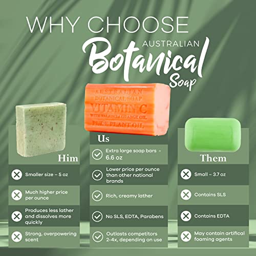 Австралийското Ботаническото сапун, Витамин с Портокал Валенсия, 6,6 грама (187 г.), на Парчета сапун, за всички типове кожа,