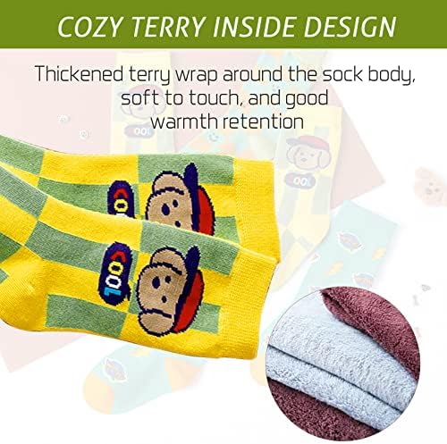 Artfasion Детски Чорапи Памучни Чорапи за момчета и Момичета С животни, На Глезените, Безшевни Чорапи за екипажа