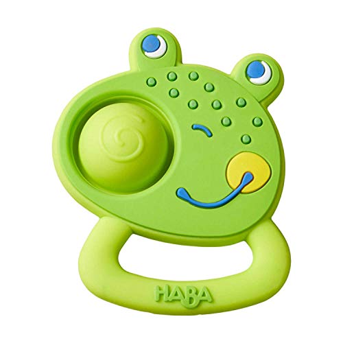 HABA Popping Frog Силиконова Детска Играчка За Ерзания и никнене на млечни зъби