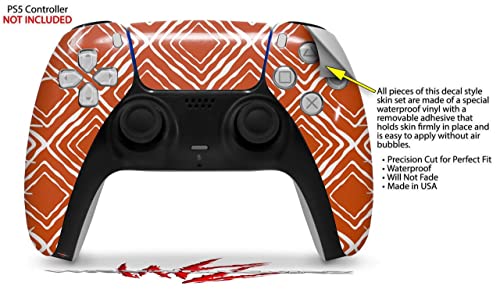 Апликация на кожата WraptorSkinz е съвместимо с контролер на Sony PS5 DualSense Wavey Burnt Orange (контролер В комплекта