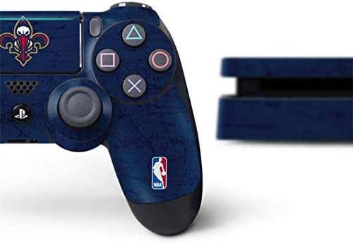 Игри кожата Skinit Decal, Съвместим с PS4 Тънък Пакет - Официално Лицензиран дизайн NBA New Orleans Pelicans