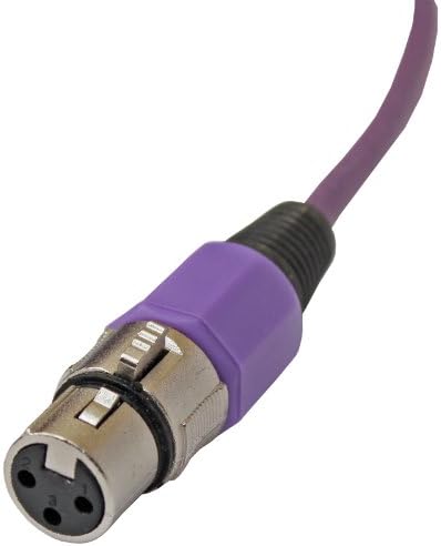 Удлинительный кабел Yovus XLR за мъже и жени с 3-пинов микрофон Lo-z (100 фута, лилаво)