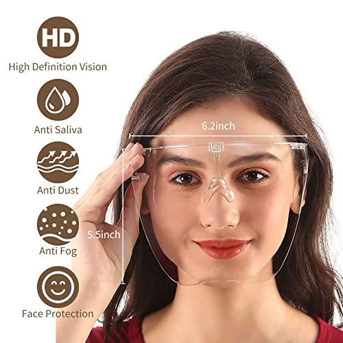 Gulliva Ултра Прозрачна Защитна маска за цялото лице с регулируеми рамки за очила - Защитни, Множество, Срещу