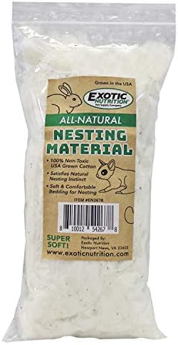 Напълно натурален материал за гнездене (1,5 унции) - Памук, Екологично Чист легла за домашни любимци - За Захарни Планери,