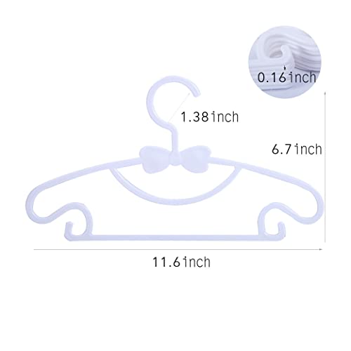 Детски закачалки veeyidd Plasti - размер на 11,6 за дрехи за бебета и малки деца (бели, 50 опаковки)