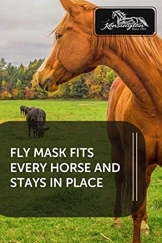Маркова маска от мухи Kensington с подвижен чучур — Предпазва лицето и на носа на коня от кусачих насекоми и ултравиолетови