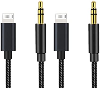 [Сертифициран от Apple Пфи] 2 комплекта Aux-кабел за iPhone, Aux кабел Lightning и е Съвместим с iPhone 14 13 12 11 XR XS X 8