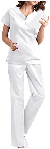 Женски Работен костюм с V-образно деколте и цветен ръкав YUHAOTIN, Кратък Брючный Костюм, Модни Дамски Панталони,
