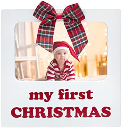 Малката Холи е Първата Коледна Лента рамка, Първата Коледа на Бебето, Рамка За Снимки На Празника На Дете,