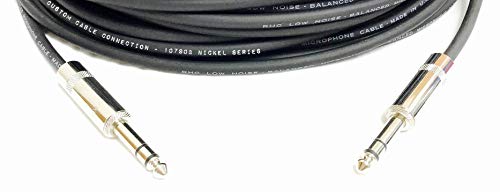 Индивидуално свързване на кабела 150 Метра Pro Audio REAN 1/4 инча (6,35 мм) до Балансиран TRS кабел REAN 1/4 инча (6,35 мм) TRS с никелирани конектори Rean NYS228