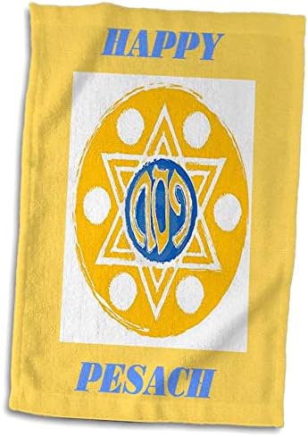 3dRose Florene Еврейска тема - Златно и синьо Пасха С Кърпи със Звездите (twl-37302-1)