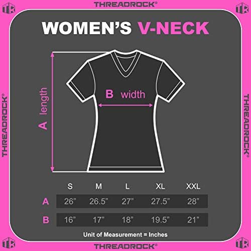 Женска тениска Threadrock за възрастните хора 2020 S ! Само че е намерила Истинската Выпускную тениска с V-Образно