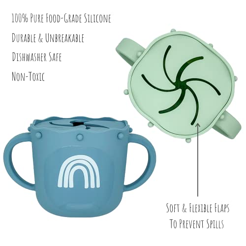 Чашки за закуски Гиппипотамус за деца - за Защита от разливане на Контейнерите за закуски, от хранително силикон за