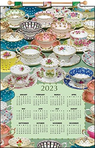 Дизайнерски теми, набор на календари с пайети на 2023 година, чаени чаши