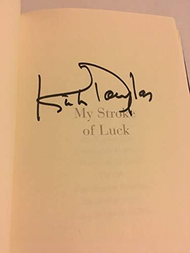 Кърк Дъглас Собственоръчно постави автограф върху книгата късмета в твърди корици