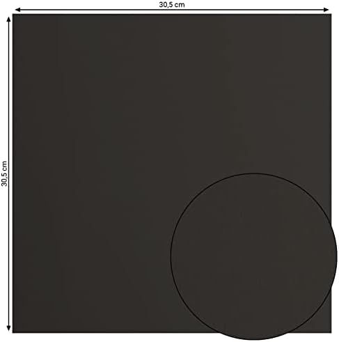 Картон Vaessen Creative Florence Лъскав, черен, 200 грама, 12 x 12 см, 100 Листа, за scrapbooking, производство на