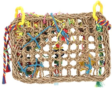 Подложка от Морска трева Rosvola Bird, Мрежа за Катерене Папагали Интересна Цветна за Папагали